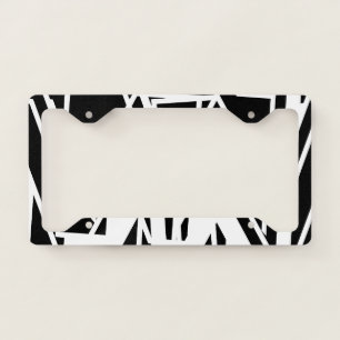 🔥 Unique Custom License Plate Frame Black & White