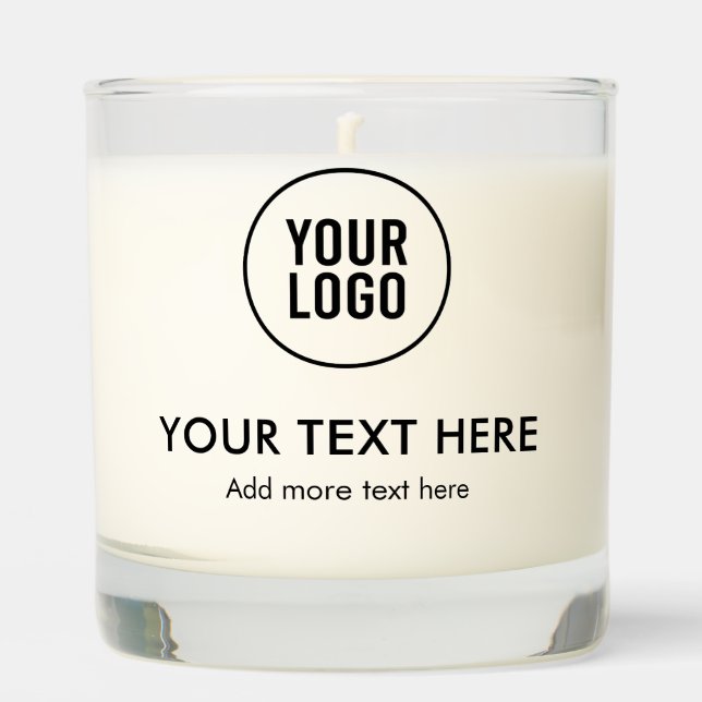 Unique Custom Logo Candle for Business & Events (Front)