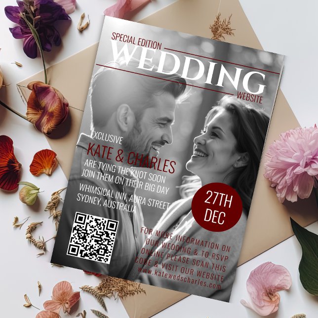 Unique Custom Magazine Style Save the date Invitation (Creator Uploaded)