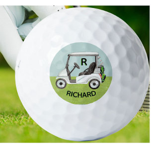 Unique Custom Monogram Cart Clubs First Name Golf Balls