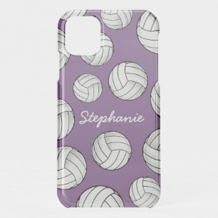 Unique Custom Name Volleyball Purple iPhone 11 Case