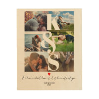 Unique Custom Photo Collage Couples Newlywed