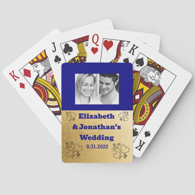 Unique Custom Wedding Favor Deck of Playing Cards (Back)