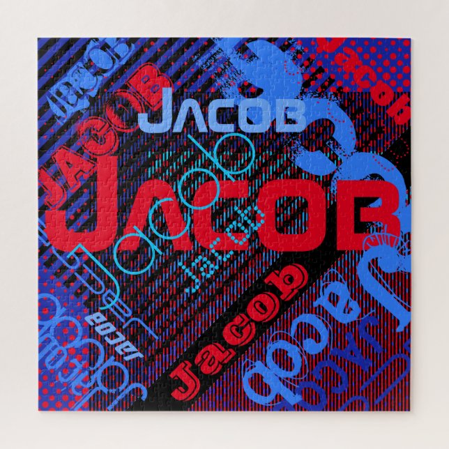 Unique Customizable Name | Fun Colorful & Creative Jigsaw Puzzle (Vertical)