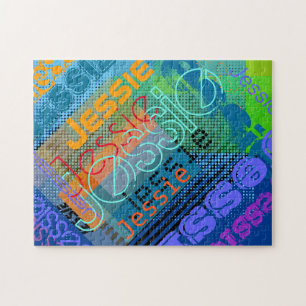 Unique Customizable Name Fun Colorful & Creative Jigsaw Puzzle