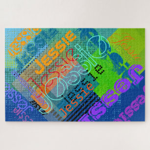 Unique Customizable Name Fun Colorful & Creative Jigsaw Puzzle