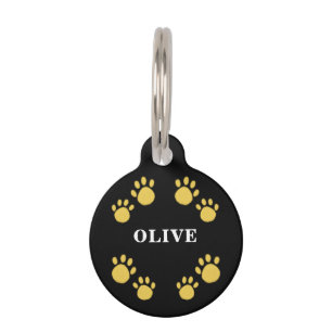 Unique Customizeable, Paws Pet ID Tag