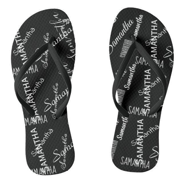 Unique Customized Name  Personalized Flip Flops (Footbed)