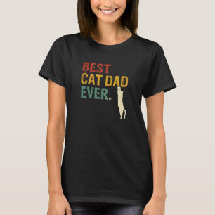 Unique Cute Best Cat Dad Ever Vintage Retro Sunset T-Shirt