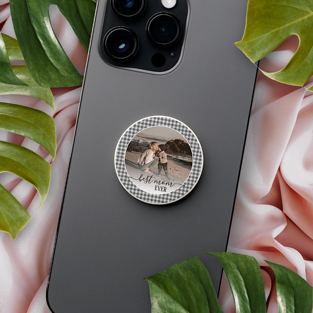 Unique Cute Best Mom Ever Custom Photo PopSocket (Creator Uploaded)