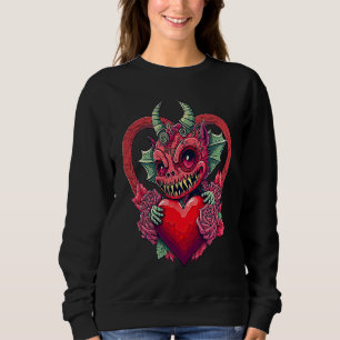 Unique Cute Devilcore Devil Core Valentines Day Sweatshirt