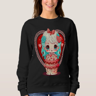 Unique Cute Dollcore Valentines Day Sweatshirt