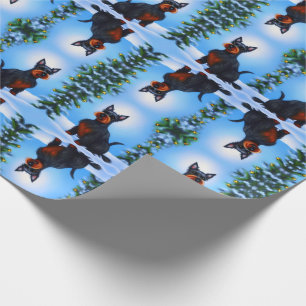 Unique Cute Festive Dog Scottish Terrier Wrapping Paper