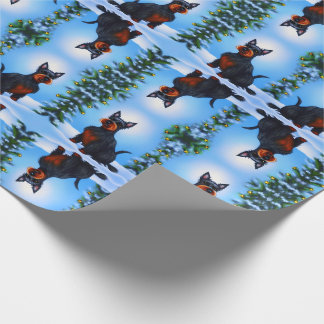 Unique Cute Festive Dog Scottish Terrier Wrapping Paper