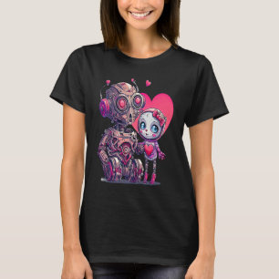 Unique Cute Robot Valentines Day T-Shirt