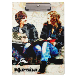 Unique Cute Teens Back to School Collage Clipboard