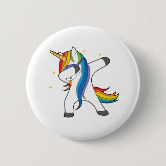 Unique Cute Unicorn Dabbing Button
