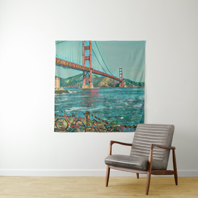 Unique cyclist gifts tapestry (In Situ)
