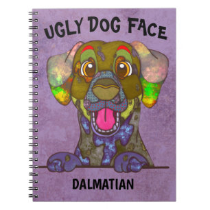 Unique Dalmatian ugly dog face Notebook