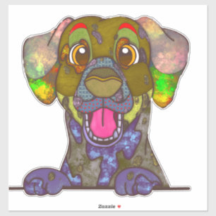 Unique Dalmatian ugly face Sticker