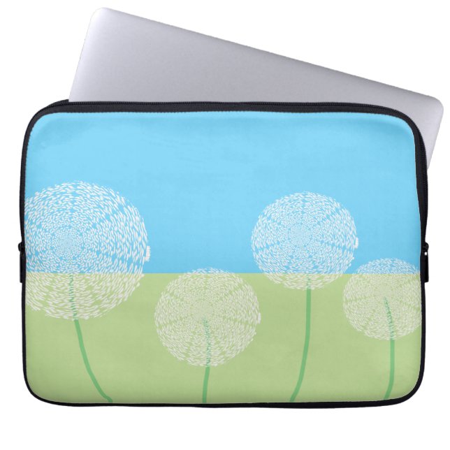Unique Dandelion Art Design Laptop Sleeve (Front)