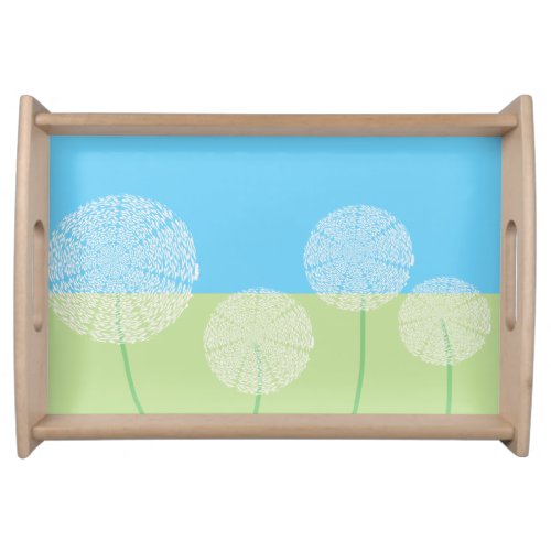 Unique Dandelion Art Design Serving Tray