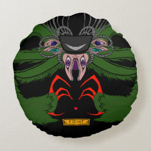 Unique Dark Art Monster Baby Bodysuit Round Pillow