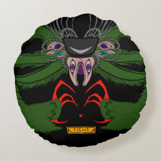 Unique Dark Art Monster Baby Bodysuit Round Pillow