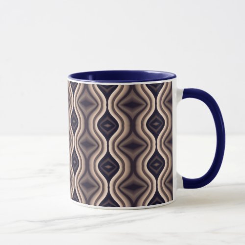 Unique Dark Brown Pattern Mug