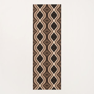Unique Dark Brown Pattern Yoga Mat