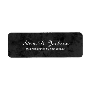 Unique Dark Grey Classical Script Handwriting Label