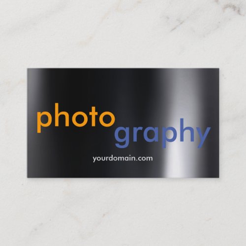 Unique Dark Grey Photographer Artist Business Card