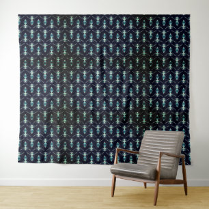 Unique Dark with Teardrops of Blue Tapestry