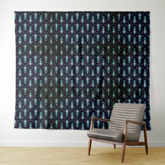 Unique Dark with Teardrops of Blue Tapestry