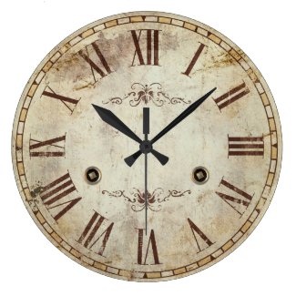 Unique Decorative Roman Numeral Vintage Rustic Large Clock
