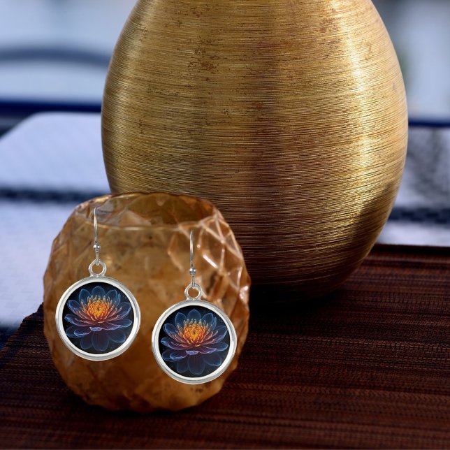 Unique Delicate Flower Floating in the Universe  Earrings (Creator Uploaded)