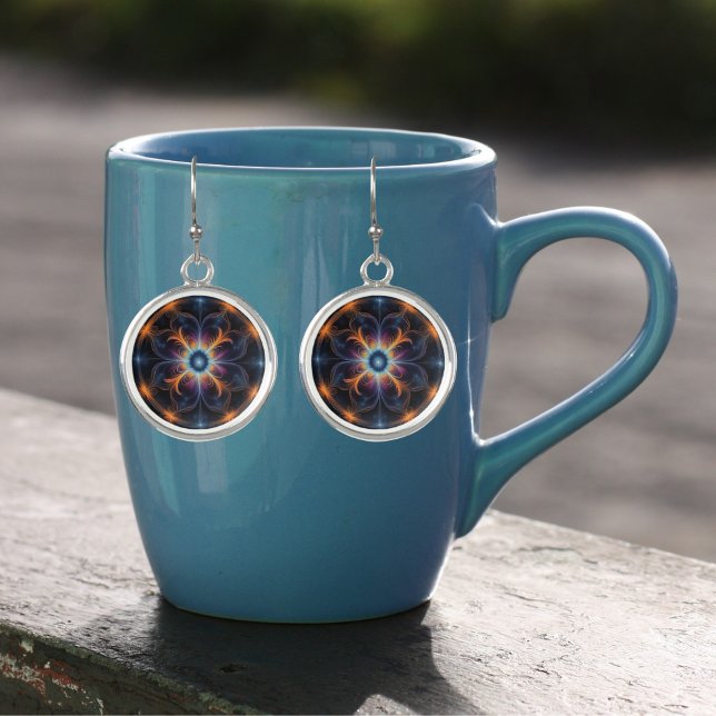 Unique Delicate Flower Floating in the Universe  Earrings (Creator Uploaded)