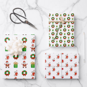 Unique Design, Christmas Decorations Santa Gifts Wrapping Paper Sheets