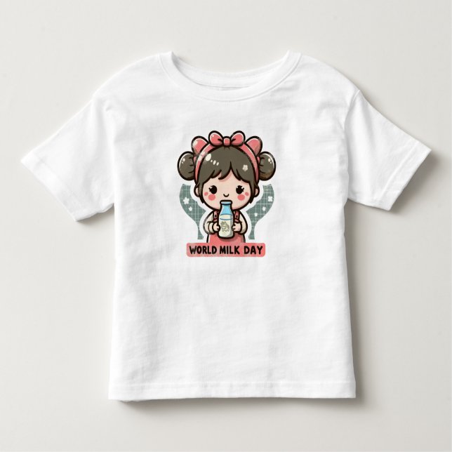 Unique Design for World Milk Day Toddler T-shirt (Front)