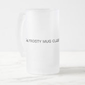 Unique design frosty glass mug (Front Left)