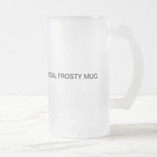 Unique design frosty glass mug (Right)
