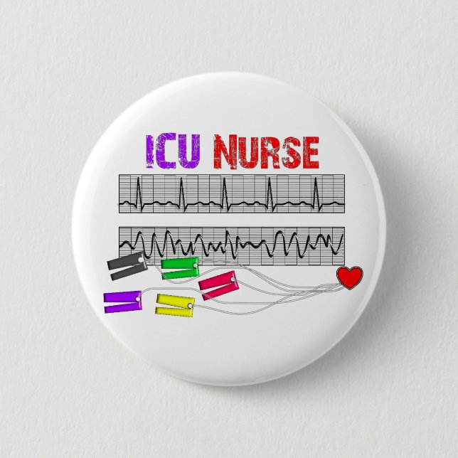 Unique Design ICU Nurse Gifts Button (Front)
