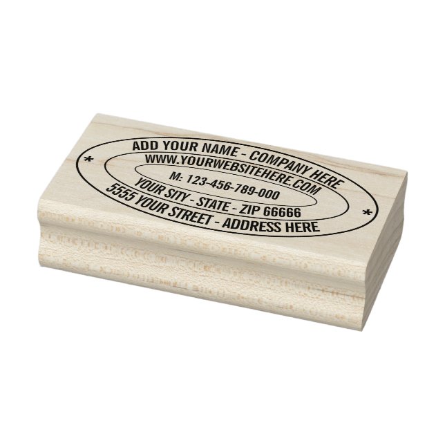 Unique Design Your Own Address Oval Rubber Stamp (Stamp)