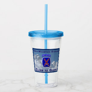 Unique Designed 10th Mountain Division Acrylic Tumbler