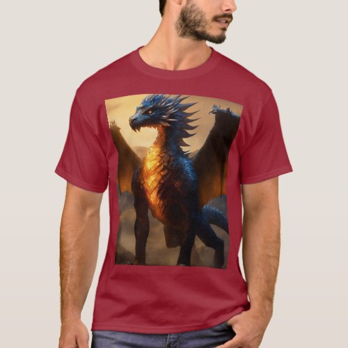 UNIQUE DESIGNED DRAGON SWORD DESIGNED T_SHIRT