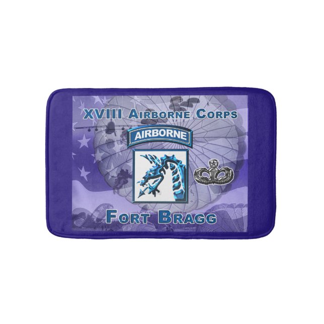 Unique Designed XVIII Airborne Corps Gift Tumbler Bath Mat (Front)