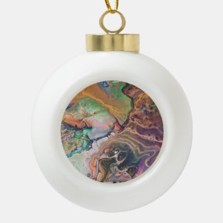 Unique designs from GalacticalWonders! Ceramic Ball Christmas Ornament