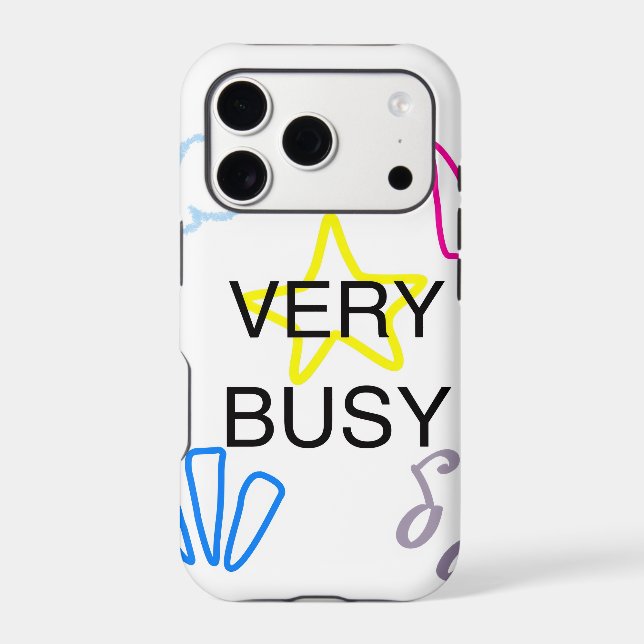 Unique Designs Iam Very Busy iPhone Case (Back)