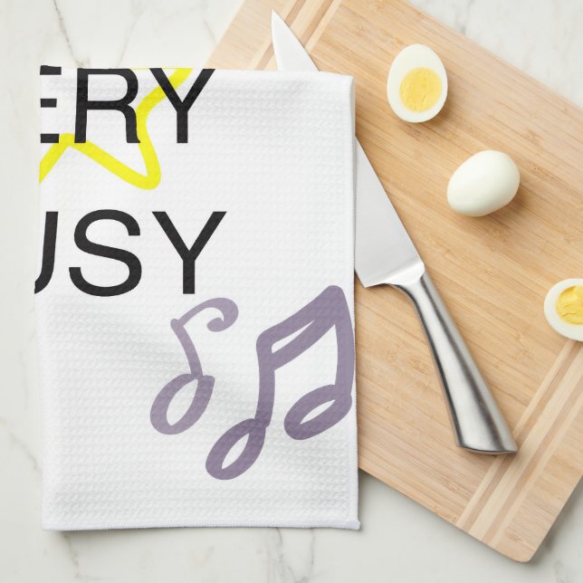 Unique Designs Iam Very Busy  Kitchen Towel (Quarter Fold)