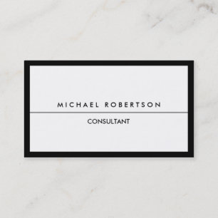 Unique Different Black White Clean Business Card